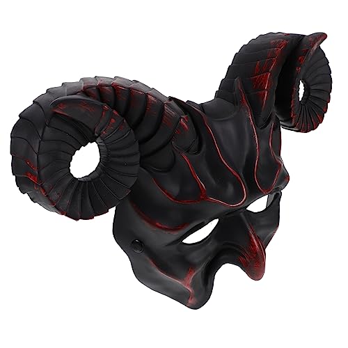 Hemobllo Halloween Ox Horn Maske Anpassbare Kostümmaske für Festivals Karneval und Cosplay aus Leichtem PU Material für Halloween Feiern und Mottopartys Realistische und Auffällige von Hemobllo