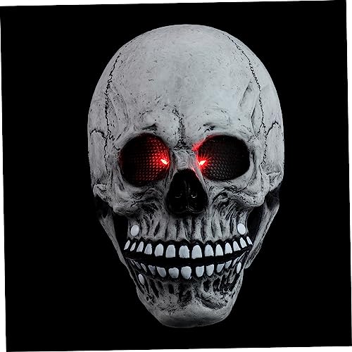 Hemobllo Halloween Schädelmaske mit Beweglichem für Karneval Kostüm Events Gruselige Kopfbedeckung Batterie für Schaurige Halloween Dekorationen Cosplay Hemobllo Halloween Schädelmaske mit Beweglichem für Karneval Kostüm Events Gruselige Kopfbedeckung Batterie für Schaurige Halloween Dekorationen Cosplay von Hemobllo