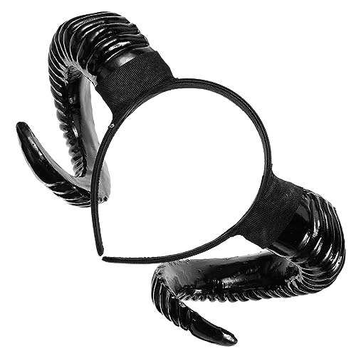 Hemobllo Halloween Schafshorn Haarreif mit Realistischem Hörner Design Schwarzes Halloween Kostüm Accessoire für Party Cosplay Karneval und Festliche Anlässe Hemobllo Halloween Schafshorn Haarreif mit Realistischem Hörner Design Schwarzes Halloween Kostüm Accessoire für Party Cosplay Karneval und Festliche Anlässe von Hemobllo