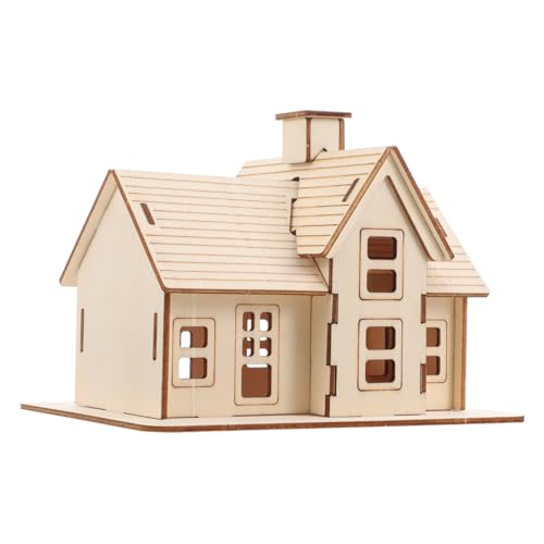 Hemobllo Holzmodell Bausatz Modellhaus DIY Puzzle aus Holz für Erwachsene Leicht Montierbares Miniatur Haus Dekoratives Fertigmodell für Büro Wohnzimmer Party und von Hemobllo