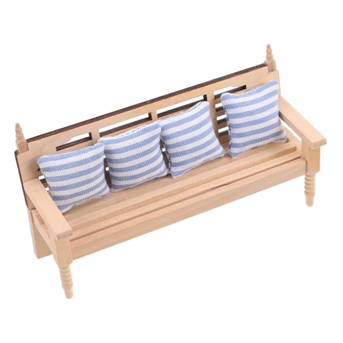 Hemobllo Holzsofa mit Kissen Puppenhaus Möbel Vintage Design für Soziale Szenen Bequemes Miniaturmöbel für Dollhouse Dekoratives für Stilvolle Wohnzimmergestaltung Hemobllo Holzsofa mit Kissen Puppenhaus Möbel Vintage Design für Soziale Szenen Bequemes Miniaturmöbel für Dollhouse Dekoratives für Stilvolle Wohnzimmergestaltung von Hemobllo