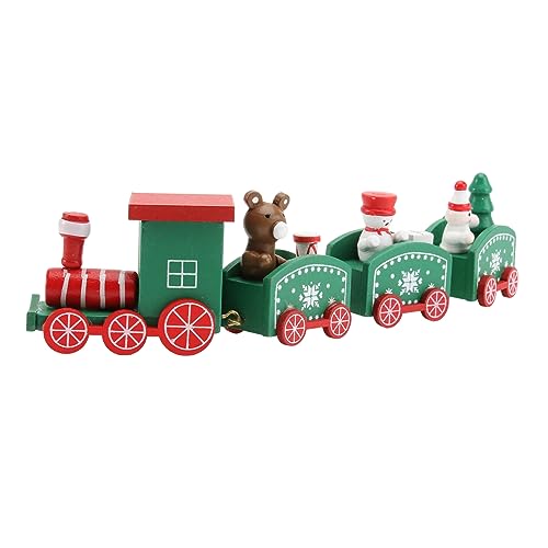 Hemobllo Holzzug Kuchen Dekoration aus Holz Langlebige Party Tortendeko Zug Deko Geburtstag Umweltfreundliche Süße Eisenbahn Figur für Jungen und Weihnachtsdeko von Hemobllo