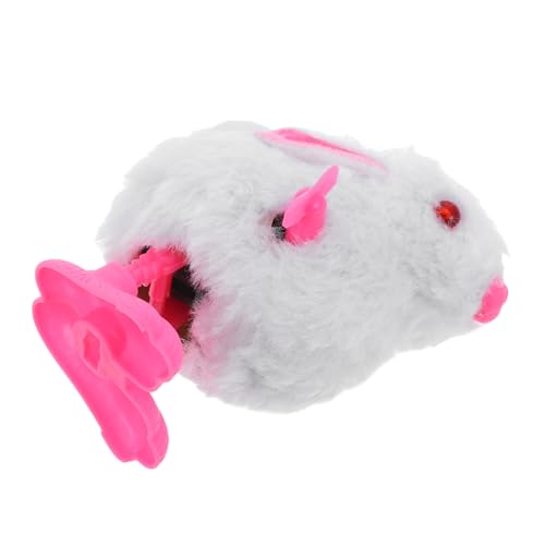 Hemobllo Hüpfender Hase Uhrwerk Plüsch Kuschelig Süßes Aufziehspielzeug Hase Kinderplüsch Interaktiv Hüpfend Kleinkinder Springender Aufziehhase Aufzieh Dschungeltiere Figuren von Hemobllo