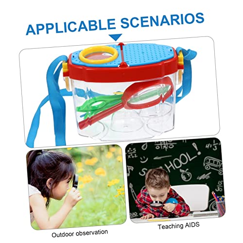 Hemobllo Insekten Beobachtungsbox Outdoor Forscherset mit Lupe Umweltfreundlich Langlebig Naturerkundung Lernspielzeug für Jungen Mädchen Camping Schule Zufällige Farbe Zufällige Farbe von Hemobllo