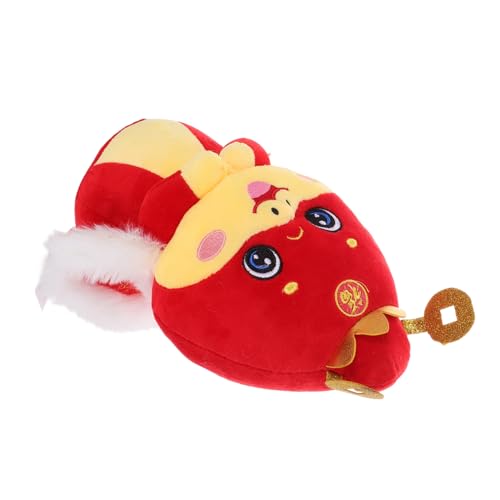 Hemobllo Jahr der Schlangen-Maskottchen-Puppe Neujahrsdekorationen für Mondjahre PP Baumwolle rot Hemobllo Jahr der Schlangen-Maskottchen-Puppe Neujahrsdekorationen für Mondjahre PP Baumwolle rot von Hemobllo