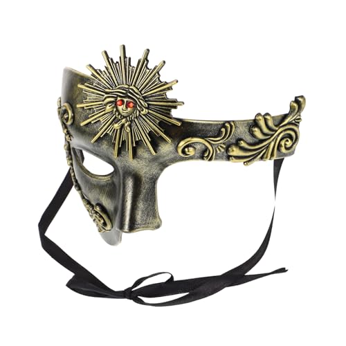 Hemobllo Karnevalsmaske Venezianische Maskenmänner Maskerade Maske Herren Maskenballmaske Für Damen Maske Maskerade Mardi Mask Herrenmasken-maskerade Halbmaske Halloween Golden Abs von Hemobllo