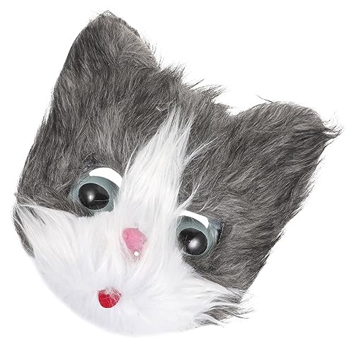 Hemobllo Katzengesicht Cosplay Maske für Halloween Kostümpartys Realistische Textur Einstellbare Perfektes Foto Prop für Maskeraden Aufführungen von Hemobllo