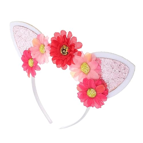 Hemobllo Katzenohren Stirnband mit Künstlichen Blumen Kopfschmuck für Festivals Partys und Foto Requisiten Stilvolles Design Hemobllo Katzenohren Stirnband mit Künstlichen Blumen Kopfschmuck für Festivals Partys und Foto Requisiten Stilvolles Design von Hemobllo