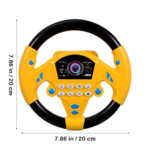 Hemobllo Kinder-lenkrad, Lernspielzeug für Kinder, PVC, Batterielos, Perfekt für Rollenspiele Und Frühes Lernen, 8 Zoll von Hemobllo
