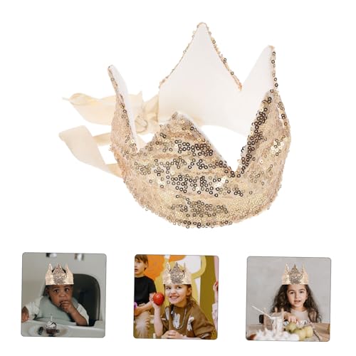 Hemobllo Kindergeburtstag Kronen Hut mit Goldfarbenen Pailletten Festlicher Party Haarreif für Mädchen Rutschfester Geburtstags Kopfschmuck Dekoratives Tiara Accessoire für Fotoshootings Hemobllo Kindergeburtstag Kronen Hut mit Goldfarbenen Pailletten Festlicher Party Haarreif für Mädchen Rutschfester Geburtstags Kopfschmuck Dekoratives Tiara Accessoire für Fotoshootings von Hemobllo