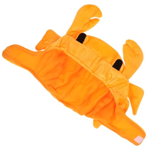 Hemobllo Krabbenhut für Cosplay Partys Lustiger Tierkrabbenhut Leichtem für Fotos Festivals Orangefarbene Tiermütze für Erwachsene Witzig von Hemobllo