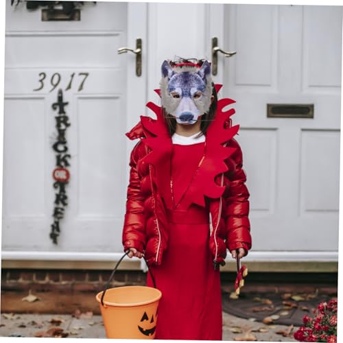 Hemobllo Kreative Halloween Wolfmaske Halbgesichts Cosplay Maske für Erwachsene Lustige Maskerade Party Zubehör Atmungsaktiv Einfach zu Tragen für Kostümbälle und Festivals Hemobllo Kreative Halloween Wolfmaske Halbgesichts Cosplay Maske für Erwachsene Lustige Maskerade Party Zubehör Atmungsaktiv Einfach zu Tragen für Kostümbälle und Festivals von Hemobllo