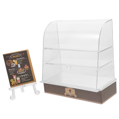 Hemobllo Kuchenschrank aus Transparent Puppenhaus Schrank für Dekoration Platzsparend für Präsentation von Mini Desserts Hemobllo Kuchenschrank aus Transparent Puppenhaus Schrank für Dekoration Platzsparend für Präsentation von Mini Desserts von Hemobllo