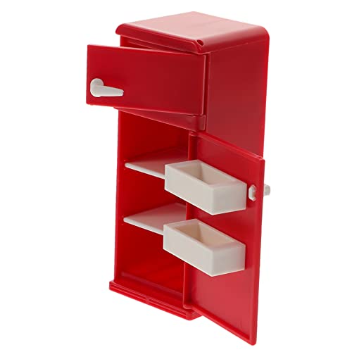 Hemobllo Kühlschrank für Puppenhaus Rotes Kühlschrankmodell für Kreative Dekoration und Rollenspiele der Zubehör für Dollhouses Hemobllo Kühlschrank für Puppenhaus Rotes Kühlschrankmodell für Kreative Dekoration und Rollenspiele der Zubehör für Dollhouses von Hemobllo