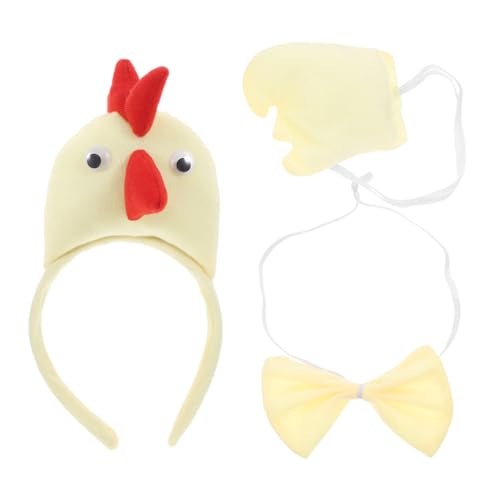 Hemobllo Küken Kostüm Set für Teilig mit Stirnband Fliege und Niedliches Hühner Outfit für Karneval Fasching Geburtstagsfeiern und Festtagskostüm von Hemobllo