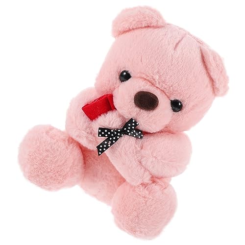 Hemobllo Kuscheltiere Bärenpuppe mit Rosen Plüschbär für Valentinstag Niedliches Weiches Material für Dekoration von Hemobllo