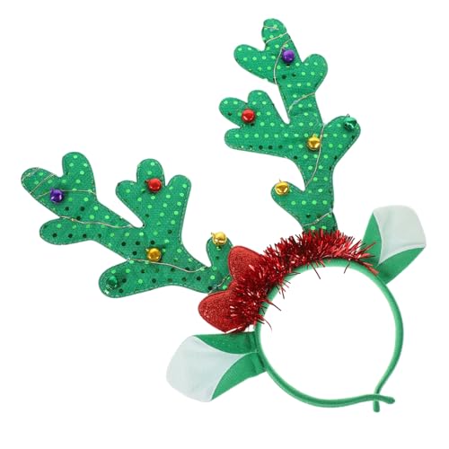 Hemobllo LED Weihnachts Stirnband mit Elastischem Rentier Geweih Komfortabel und Rutschfest Geeignet für Erwachsene Party und Festtagsdekoration Grünes Festliches Accessoire Hemobllo LED Weihnachts Stirnband mit Elastischem Rentier Geweih Komfortabel und Rutschfest Geeignet für Erwachsene Party und Festtagsdekoration Grünes Festliches Accessoire von Hemobllo