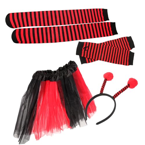Hemobllo Ladybug Kostüm Zubehör mit Flügeln Haarreif Tutu Rock Arm Sleeves und Langen Strümpfen Leichtes Party Accessoire für Damen Cosplay und Mottopartys Hemobllo Ladybug Kostüm Zubehör mit Flügeln Haarreif Tutu Rock Arm Sleeves und Langen Strümpfen Leichtes Party Accessoire für Damen Cosplay und Mottopartys von Hemobllo