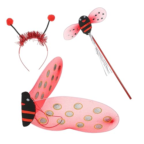 Hemobllo Ladybug Kostüm mit Roten Marienkäferflügeln aus und Draht Leichtes Verkleidungszubehör für Mädchen Flügel Stirnband und Zauberstab für Karneval Bühnenauftritte und Festivals Hemobllo Ladybug Kostüm mit Roten Marienkäferflügeln aus und Draht Leichtes Verkleidungszubehör für Mädchen Flügel Stirnband und Zauberstab für Karneval Bühnenauftritte und Festivals von Hemobllo
