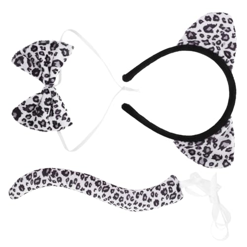 Hemobllo Leoparden Cosplay Set Haarreif mit Leopardenohren Dekorative Fliege und Weiches Material Tierkostüm Zubehör für Halloween Karneval Geburtstags und Mottopartys Hemobllo Leoparden Cosplay Set Haarreif mit Leopardenohren Dekorative Fliege und Weiches Material Tierkostüm Zubehör für Halloween Karneval Geburtstags und Mottopartys von Hemobllo