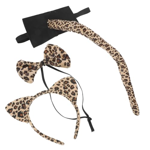Hemobllo Leoparden Ohr Haarreif mit Schleife und Plüsch Leichtes Halloween Cosplay Tierkostüm Zubehör für Party Bühne und Karneval Süßes und Langlebiges Tierohren Stirnband Hemobllo Leoparden Ohr Haarreif mit Schleife und Plüsch Leichtes Halloween Cosplay Tierkostüm Zubehör für Party Bühne und Karneval Süßes und Langlebiges Tierohren Stirnband von Hemobllo