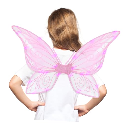 Hemobllo Leuchtende Schmetterlingsflügel Farbe farbig simulieren Party Fee Schmetterlingsflügel Flügel Kostüm Flügel für Cosplay Flügel mit Licht Flügel Cosplay buntes Garn Rosa Hemobllo Leuchtende Schmetterlingsflügel Farbe farbig simulieren Party Fee Schmetterlingsflügel Flügel Kostüm Flügel für Cosplay Flügel mit Licht Flügel Cosplay buntes Garn Rosa von Hemobllo