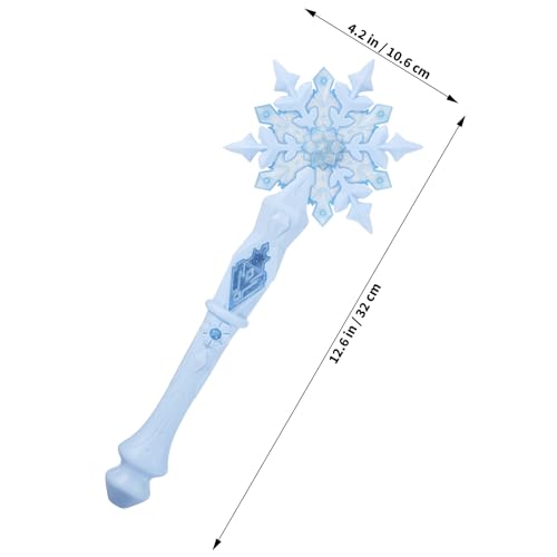 Hemobllo Leuchtender Schneeflockenstab mit Prinzessinnen-, Leuchtstab für Kinder, Feenthema für Prinzessinnen-Geburtstage Und Halloween-partygeschenke, Himmelblau, 1 Stück von Hemobllo