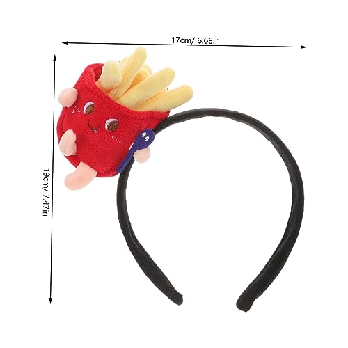 Hemobllo Lustiges French Fries Stirnband für Frauen Leichter Kompakter Party Haarreifen Sicherer Halt Cartoon Pommes Kopfschmuck für Halloween und Kostümfest von Hemobllo