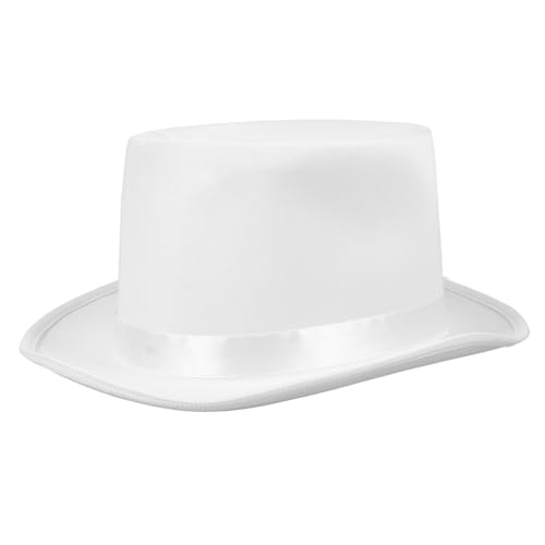 Hemobllo Magierhut Weiß Hochwertiger Party Kostüm Hut für Herren Damen Fasching Verkleidung Zubehör Hemobllo Magierhut Weiß Hochwertiger Party Kostüm Hut für Herren Damen Fasching Verkleidung Zubehör von Hemobllo