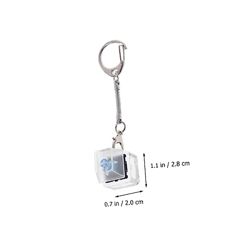 Hemobllo Mechanischer Tastatur Tester Schlüsselanhänger Blauachse mit Realistischem Tippgefühl Langlebig und Korrosionsbeständig Stressabbauendes für Alltag und Büro von Hemobllo