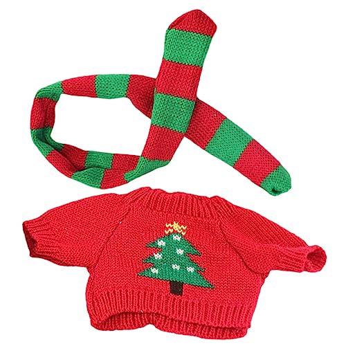 Hemobllo Mini Puppen Pullover und Schal Austauschbare Dekorative Strick Accessoires für Puppen Geeignet für Puppenhaus Herbst Winter Fördert Kreativität und Selbstständigkeit bei Kindern von Hemobllo