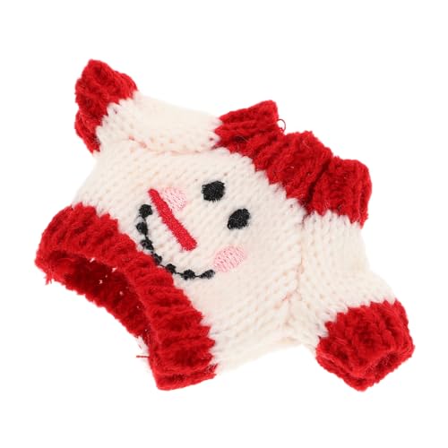 Hemobllo Mini Puppenpullover aus Feiner Handarbeit Langlebiger und Dekorativer Sweater für Puppenkleidung Süßer Roter und Weißer Strickpullover für Geburtstage und Partys von Hemobllo