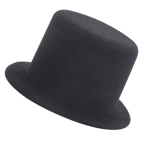 Hemobllo Mini Schwarzer Miniatur Zylinderhut aus Süßer DIY Puppen Hut für Weihnachtsdeko Bastelprojekte und Schneemann Accessoires Kleiner Dekorativer Top Hat von Hemobllo