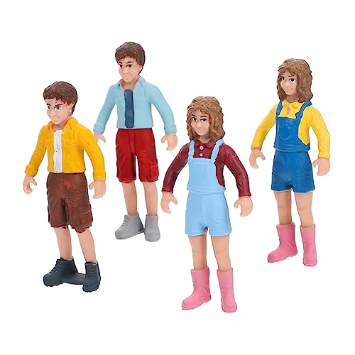 Hemobllo Miniatur Figuren Junge und Mädchen Realistische Modellfiguren Langlebig und Detailgetreu Geeignet für Mikrolandschaften Sandtisch Dekoration und Modellbau Teiliges von Hemobllo
