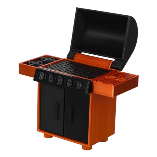 Hemobllo Miniatur Grillmodell BBQ Rack für Puppenhaus Detailgetreu Wetterfest für Outdoor Camping Szenen Robustes Material Leicht zu Reinigen Mini Grill Zubehör von Hemobllo