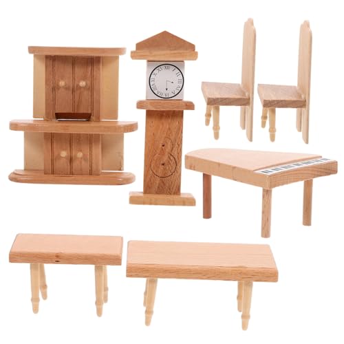 Hemobllo Miniatur Holz Puppenhausmöbel Realistische Bunte Wohnzimmer Möbel Glatte Oberfläche Kreatives Rollenspiel Zubehör Geeignet als für Familie und Freunde von Hemobllo