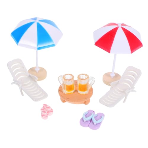 Hemobllo Miniatur Stranddekoration Teilig mit Sonnenschirm Liegestühlen und Maritimen Figuren Wetterfeste Resin und Kunststoff Miniaturen für Puppenhäuser Garten Aquarium DIY Deko Hemobllo Miniatur Stranddekoration Teilig mit Sonnenschirm Liegestühlen und Maritimen Figuren Wetterfeste Resin und Kunststoff Miniaturen für Puppenhäuser Garten Aquarium DIY Deko von Hemobllo