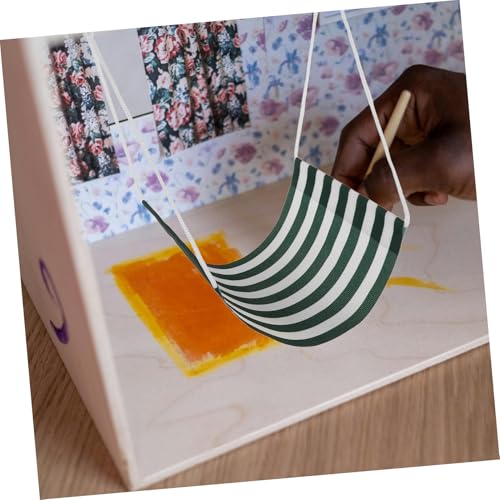 Hemobllo Miniatur Weihnachts Hängematte Grün Miniaturmöbel Puppenhaus Deko Bjd Mini Hängemodell für DIY Weihnachts Szene Sammlerstück von Hemobllo