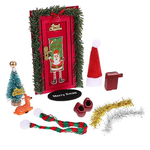 Hemobllo Miniatur Weihnachts für Puppenhaus Detailreiches Miniaturmöbel Kit Vielseitig Kombinierbar Sichere Materialien für DIY Szenen Gestaltung von Hemobllo