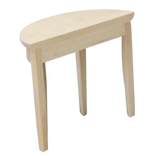 Hemobllo Miniaturmöbel für Puppenhaus Halbkreis aus Kreatives Design für DIY Mini House für Arrangieren und Dekorieren Stilvolle Tischfigur für Fotos von Hemobllo