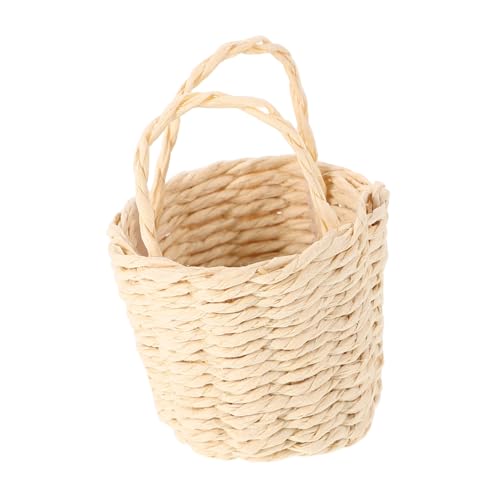 Hemobllo Miniaturpuppenhauszubehör Rattan Kleiner Tragbarer Körbe für Puppenhaus Dekoration und Realistische Szenenfotografie Sicheres und Leichtes Material Hemobllo Miniaturpuppenhauszubehör Rattan Kleiner Tragbarer Körbe für Puppenhaus Dekoration und Realistische Szenenfotografie Sicheres und Leichtes Material von Hemobllo