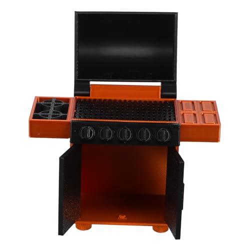 Hemobllo Modellstabiles Leicht zu Reinigendes Grillregal Puppenhaus Dekoration Miniatur Camping Grill Holzgrill Zubehör für Puppenhaus Outdoor Szenen von Hemobllo