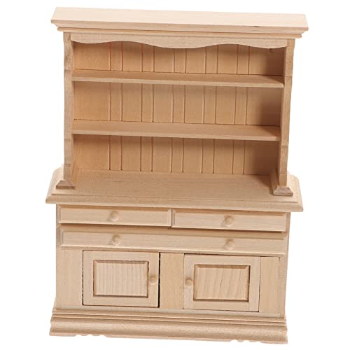 Hemobllo Möbel Schrank aus Holz für Puppenhaus Dekorative Miniaturmöbel für Micro Landschaft DIY Mini House Zubehör für Schlafzimmer und Wohnzimmer Exquisites Miniaturdesign von Hemobllo