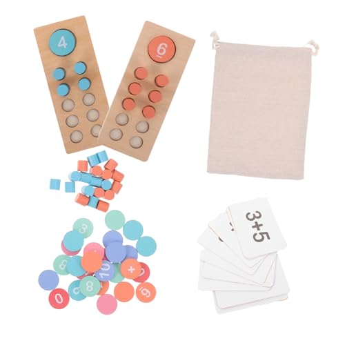 Hemobllo Montessori Zählrahmen Holzspielzeug für Kleinkinder Jahre Bunte Perlen Rechenhilfe Addition Subtraktion Lernspielzeug für Vorschule und Homeschooling Kompakt Tragbar Langlebig von Hemobllo