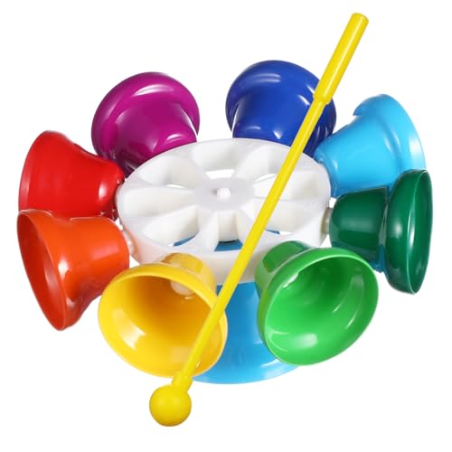 Hemobllo Musikspielzeug Rotierendes Glockenspiel Buntes Rhythmus Handglocken Instrument Frühförderung Kindergarten Vorschule von Hemobllo