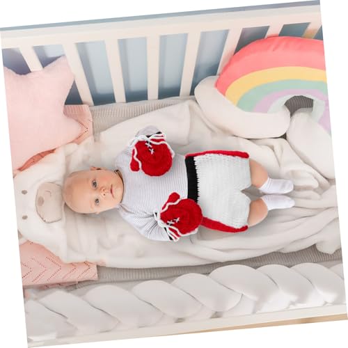 Hemobllo Neugeborenen Fotografie Kostüm mit Handschuhen und Hose Gestrickt Niedliches Fotoshooting Outfit für Mädchen Einzigartiges Foto Requisiten Zubehör für Junge Mädchen von Hemobllo