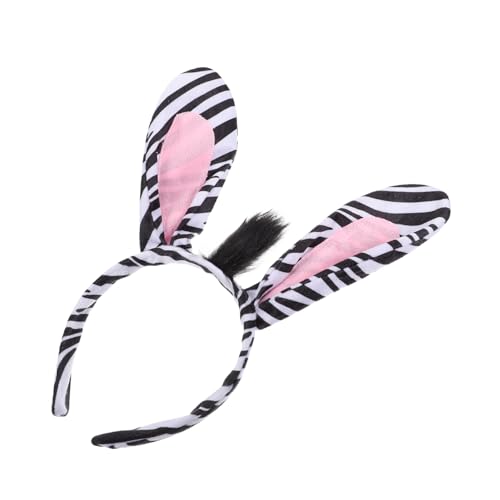 Hemobllo Niedliches Zebra Haarband Tier Stirnband mit Lebensechten Zebraohren Bequemes Stoffmaterial Cosplay Accessoire für Mädchen für Kostüm und Halloween Partys Hemobllo Niedliches Zebra Haarband Tier Stirnband mit Lebensechten Zebraohren Bequemes Stoffmaterial Cosplay Accessoire für Mädchen für Kostüm und Halloween Partys von Hemobllo