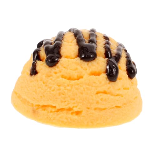 Hemobllo PVC Eiskugel Modell Realistische Langlebige Simulation Künstliche Eiskugeln Dekoration Fotorequisite für Schaufenster Party Dessertdisplay Klein Mango Finish von Hemobllo