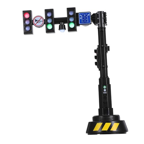 Hemobllo Pädagogisches Ampelspielzeug mit Automatischem Lichtwechsel und Geräuschen Realistisches Signalmodell für Rollenspiele und Heimunterricht Lernwerkzeug von Hemobllo