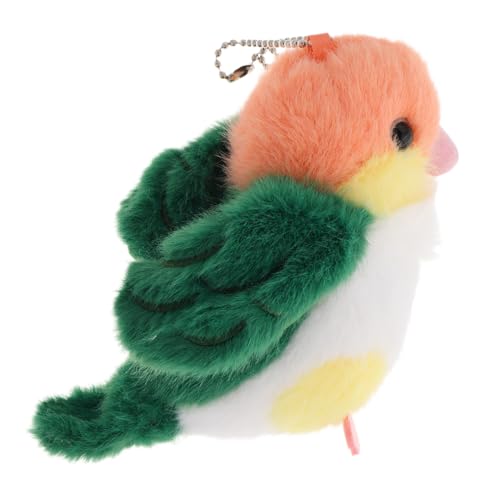 Hemobllo Papagei Anhänger Schlüsselanhänger Papagei Plüschanhänger Schulranzenanhänger Kawaii Accessoires Rucksack Handtasche Vögel Kuscheltier Vogel Schultasche Cartoon Anhänger Vogel von Hemobllo